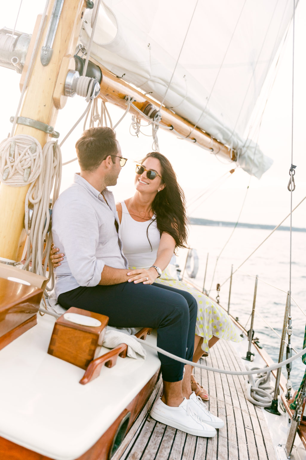 A Dreamy Sailboat Proposal in Ogunquit, Maine