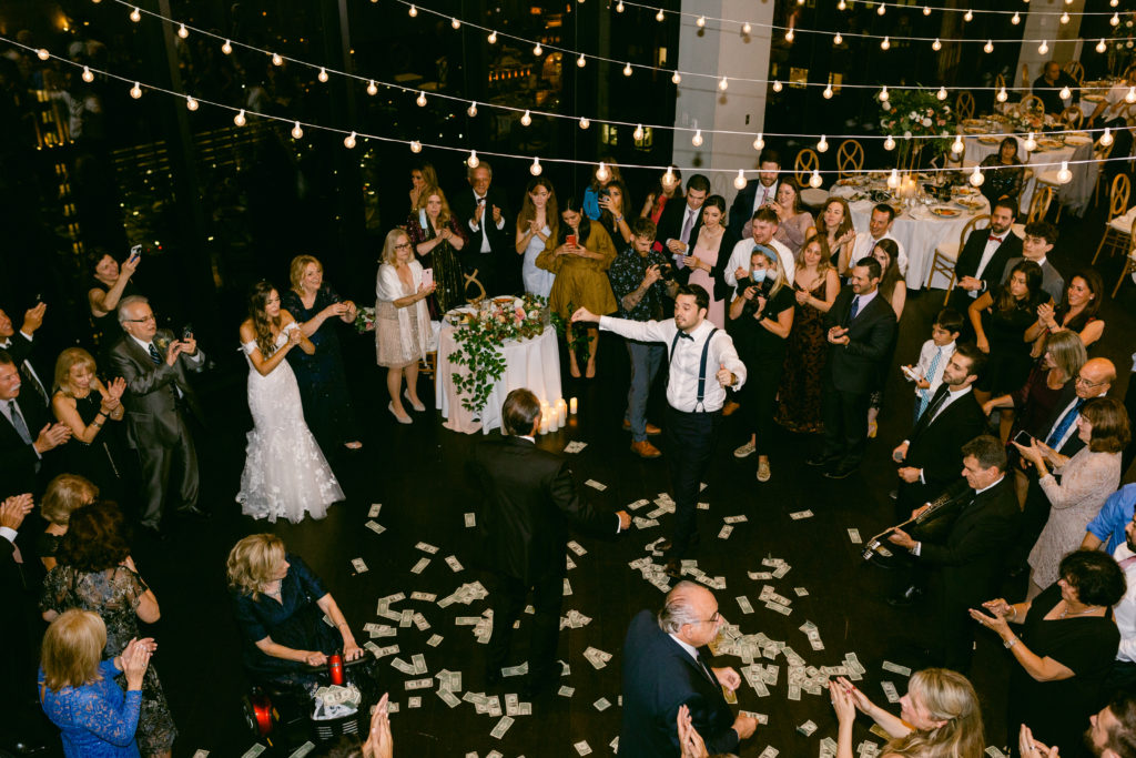 Greek money dance during Boston State Room Luxury Wedding reception