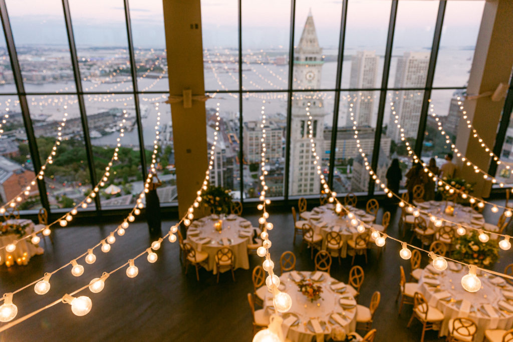 Boston State Room Luxury Wedding reception